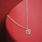Lovebird Heart Silver Pendant Necklace