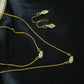 Twin Sparkle Gold Layered Pendant Necklace