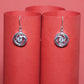 Celestial Swirl Silver Drop Earrings