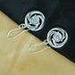 Celestial Swirl Silver Drop Earrings