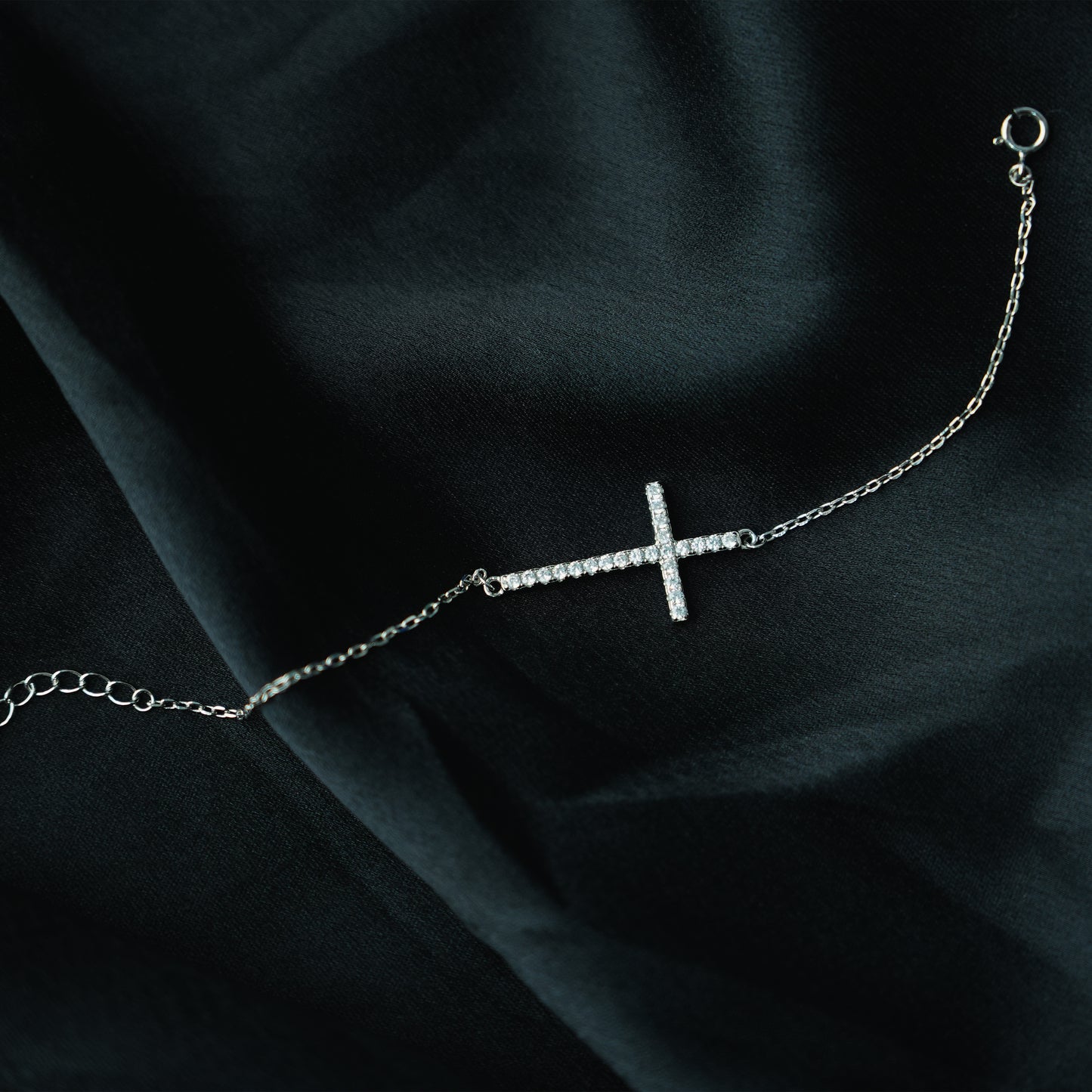 Divine Sparkle Cross Bracelet