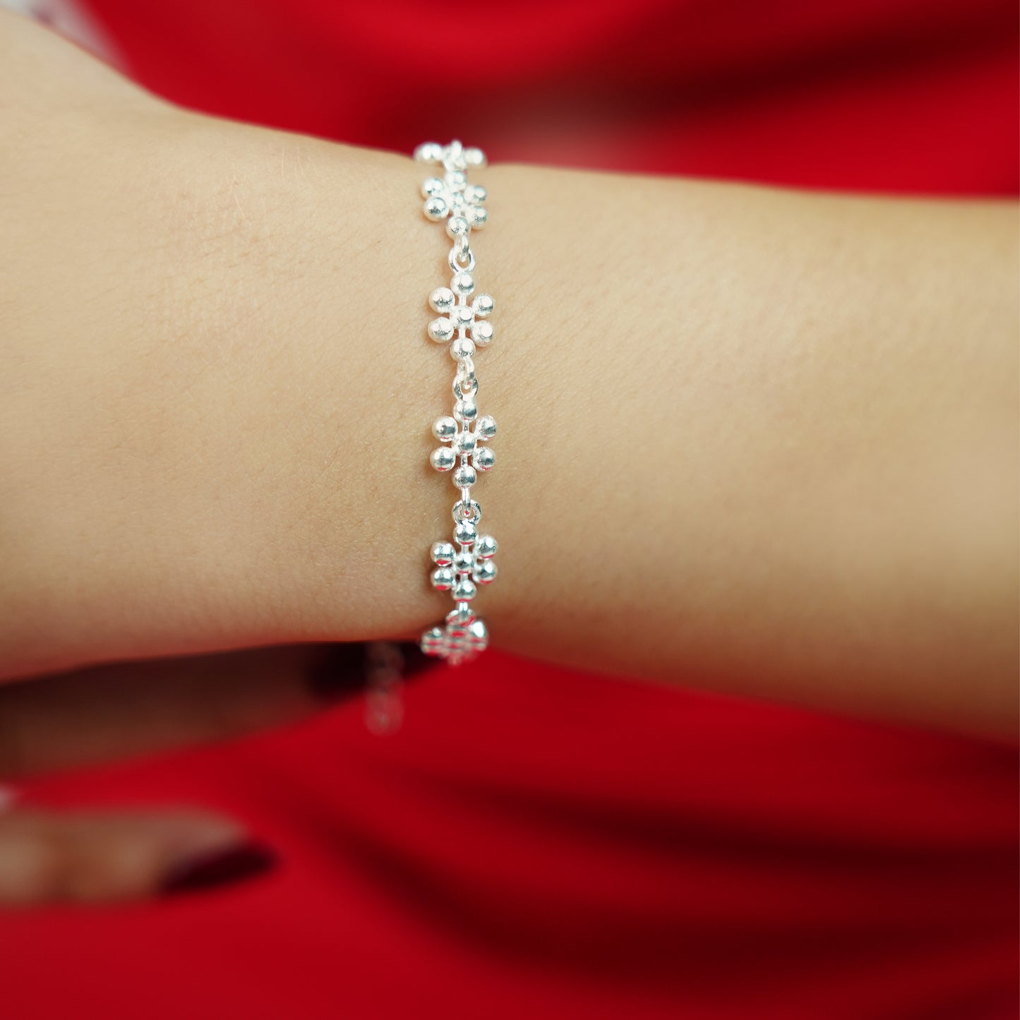 Blossom Charm Silver Bracelet