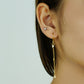 “Aurora Linea” – 925 Sterling Silver Gold-Plated Chain Drop Earrings
