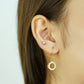 Aurelia Halo” – 925 Sterling Silver Gold-Plated Circle Earrings
