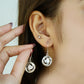 Celestial Swirl Silver Drop Earrings