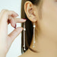 Stellara Flow” – 925 Sterling Silver Chain Dangler Earrings