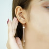 Stellara Flow” – 925 Sterling Silver Chain Dangler Earrings