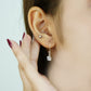 Solana Spark” – 925 Sterling Silver Solitaire Dangler Earrings