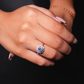 Silver Radiance Halo Ring
