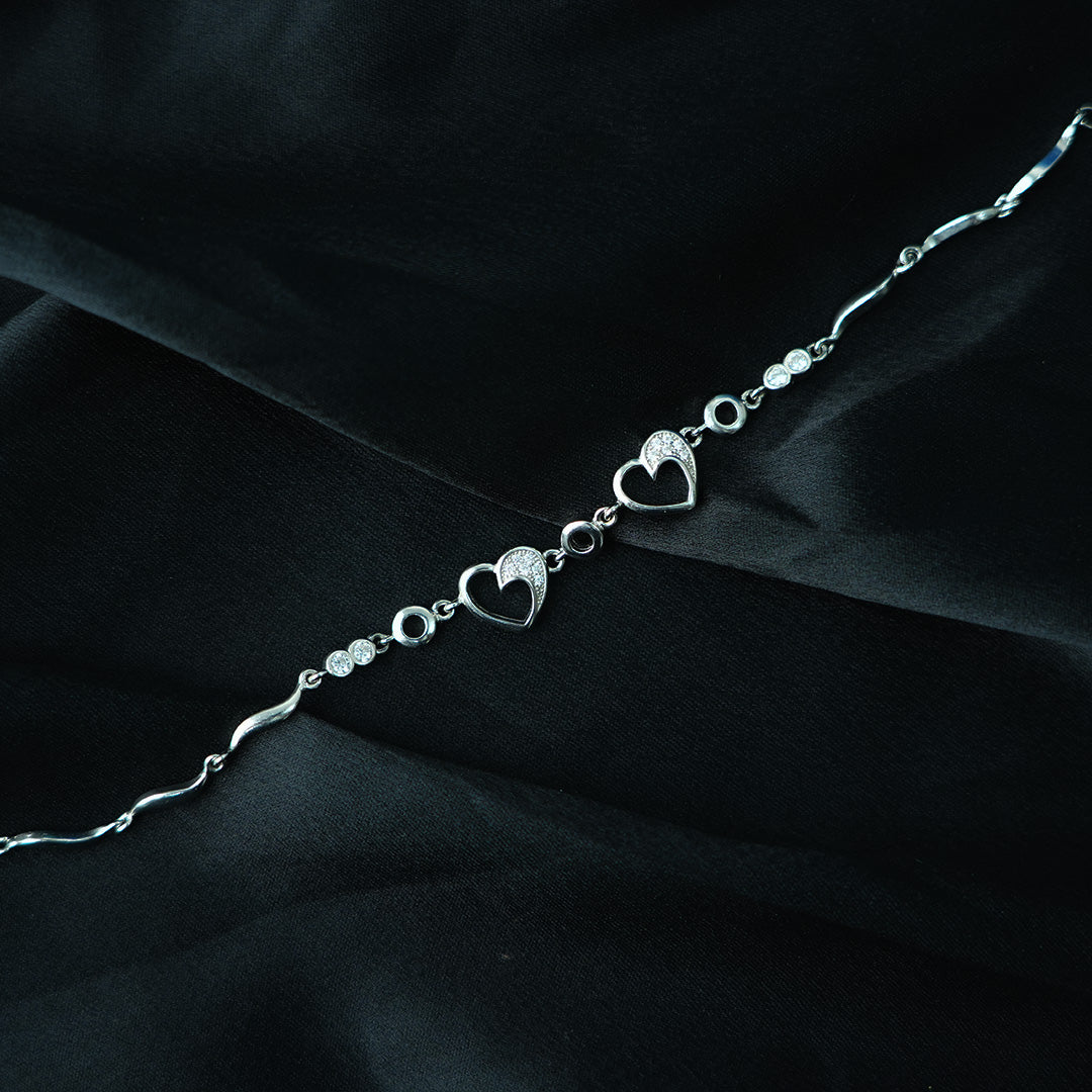 Eternal Hearts Silver Bracelet