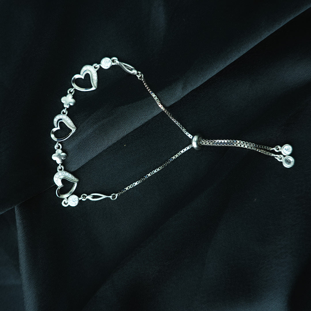 Silver Heart Harmony Bracelet