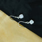 Solana Spark” – 925 Sterling Silver Solitaire Dangler Earrings