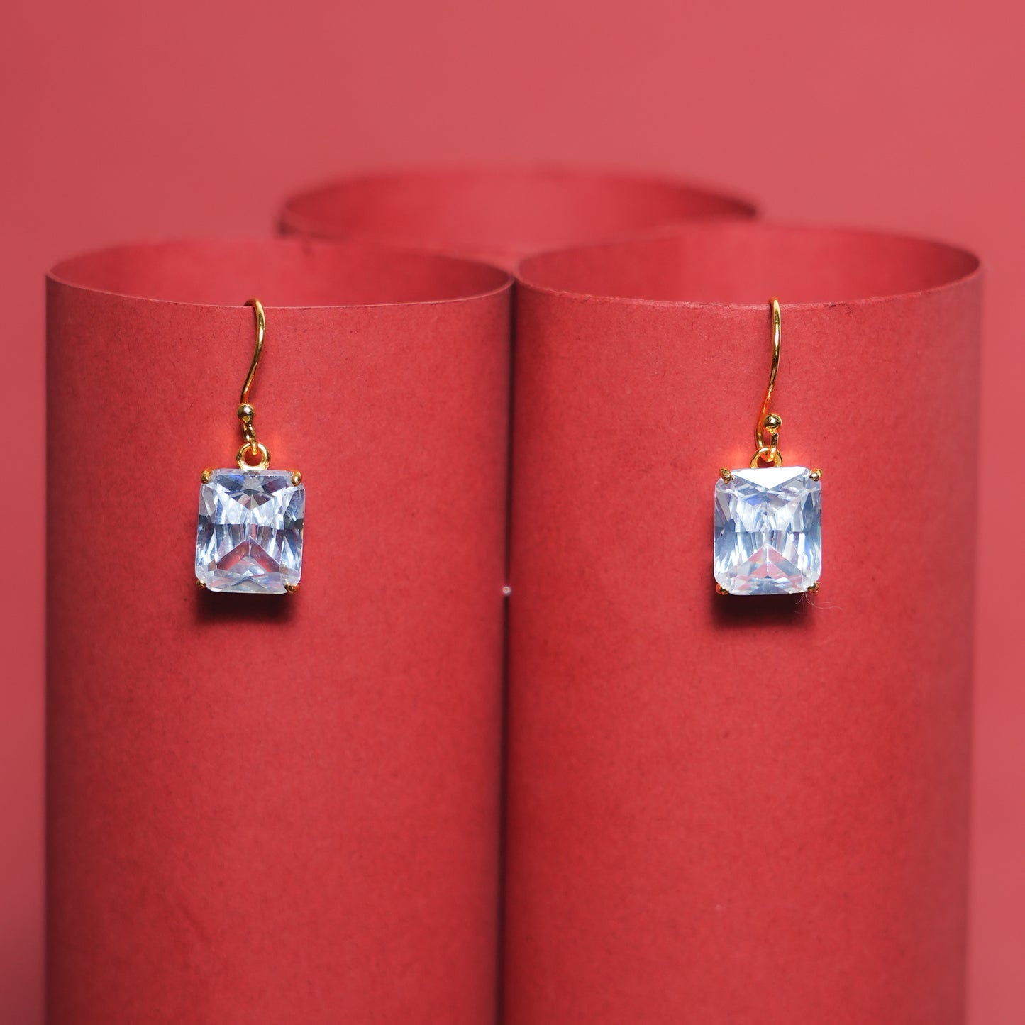 Regalia Glow” – 925 Sterling Silver Gold-Plated Statement Earrings