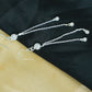 Stellara Flow” – 925 Sterling Silver Chain Dangler Earrings