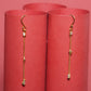 “Aurora Linea” – 925 Sterling Silver Gold-Plated Chain Drop Earrings