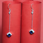 Celestia Drop” – 925 Sterling Silver Blue Dangler Earrings