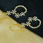 Zahra Bloom” – 925 Sterling Silver Gold-Plated Floral Earrings